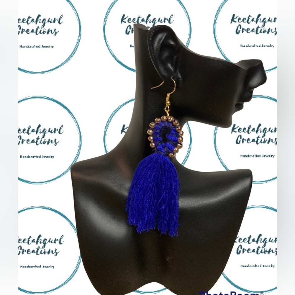 Handcrafted by Keetahgurl Beaded Fringe Earrings